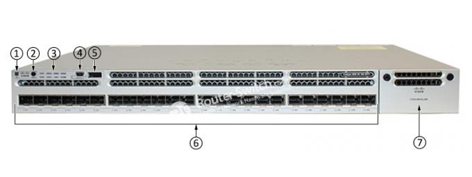 C3850 Series12 Ports 10G dasar IP saklar serat Switch WS-C3850-24XS-S 0