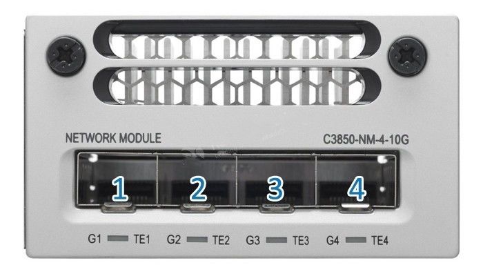 3850-serie Cisco Switch-module 10 Gbps C3850-NM-4-10G voor netwerken op ondernemingsniveau