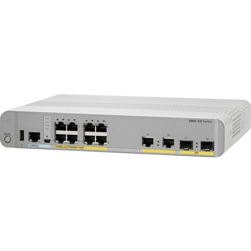Cisco C2960-CX 8-poorts PoE-switch LAN Base Layer 2 Ethernet Switch WS-C2960CX-8PC-L