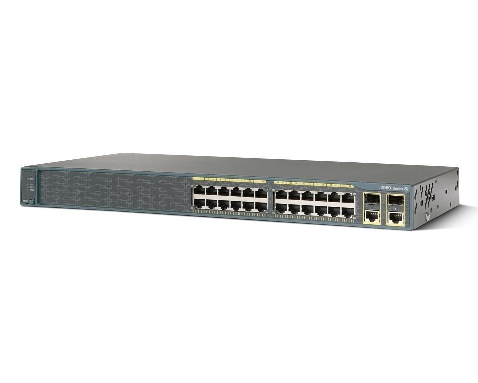 Netwerkschakelaar C2960 Serie 24 Ethernet-poorten + 2 T/SFP LAN Lite Image WS-C2960-24TC-S