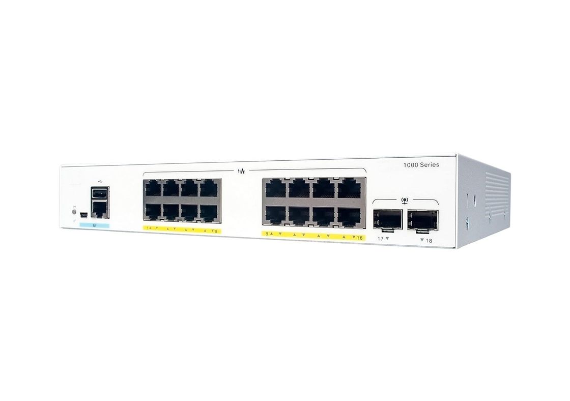 C1000 serie 16 poorten Gigabit Ethernet POE+ Network Switch met 2x 1G SFP uplinks C1000-16P-2G-L