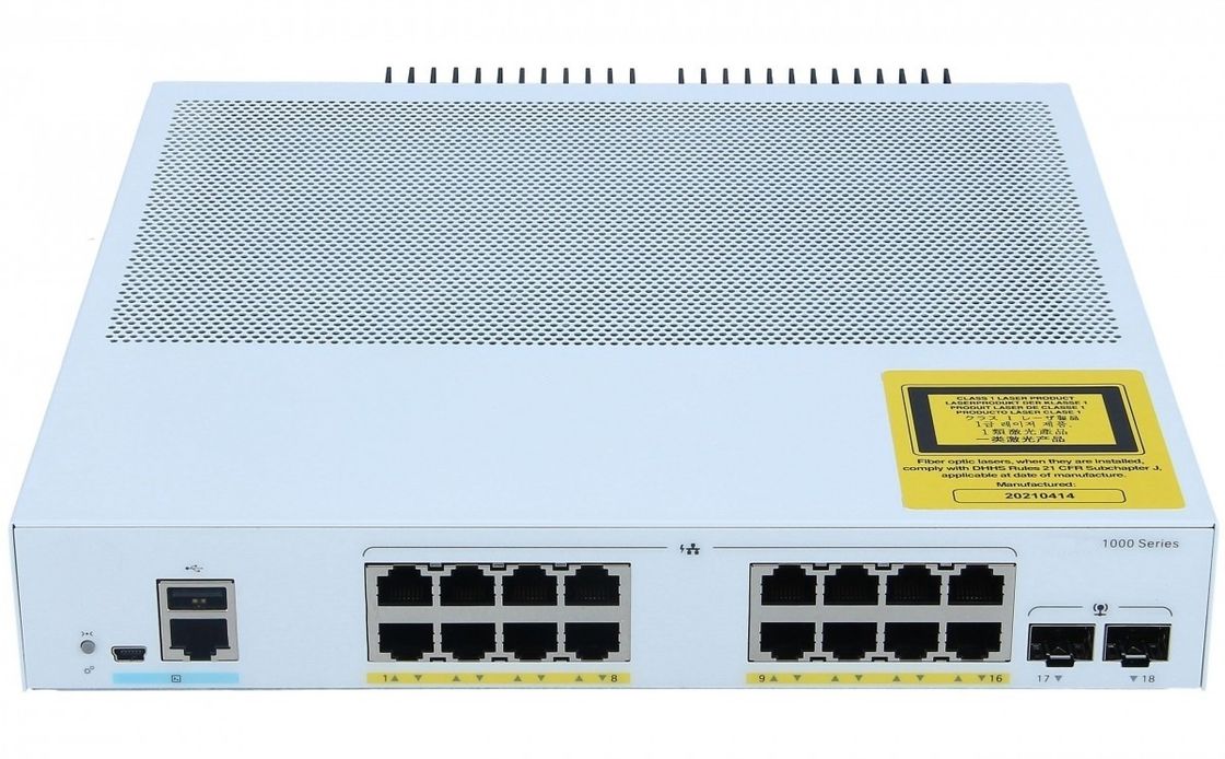 C1000 serie 16 poorten Gigabit Ethernet POE+ Network Switch met 2x 1G SFP uplinks C1000-16P-2G-L