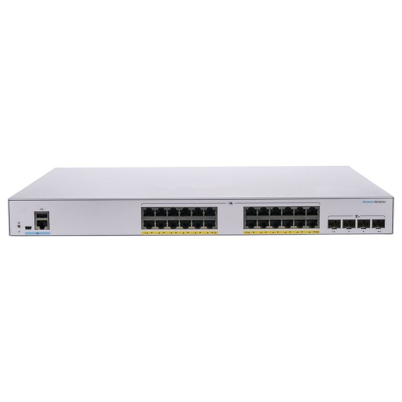 CBS350-24P-4G-CN 350 Series Managed Switches 24 poorten met PoE+ 195W Gigabit Ethernet Switch