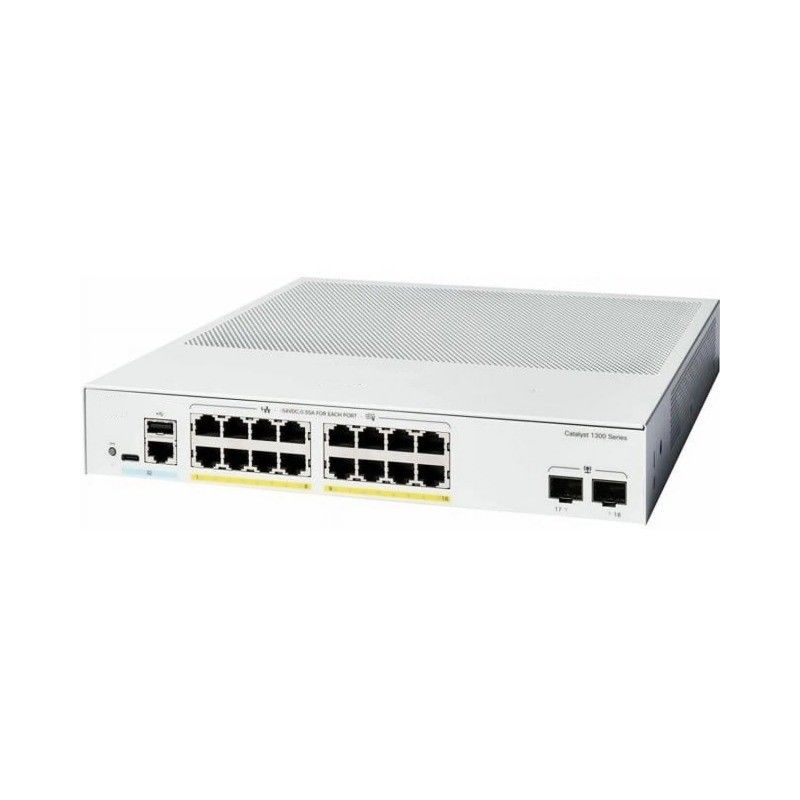 C1300 serie 16 X10/100/1000 Ethernet POE+ poorten 2X1G SFP 10 Gigabit Ethernet Switch C1300-16P-2G