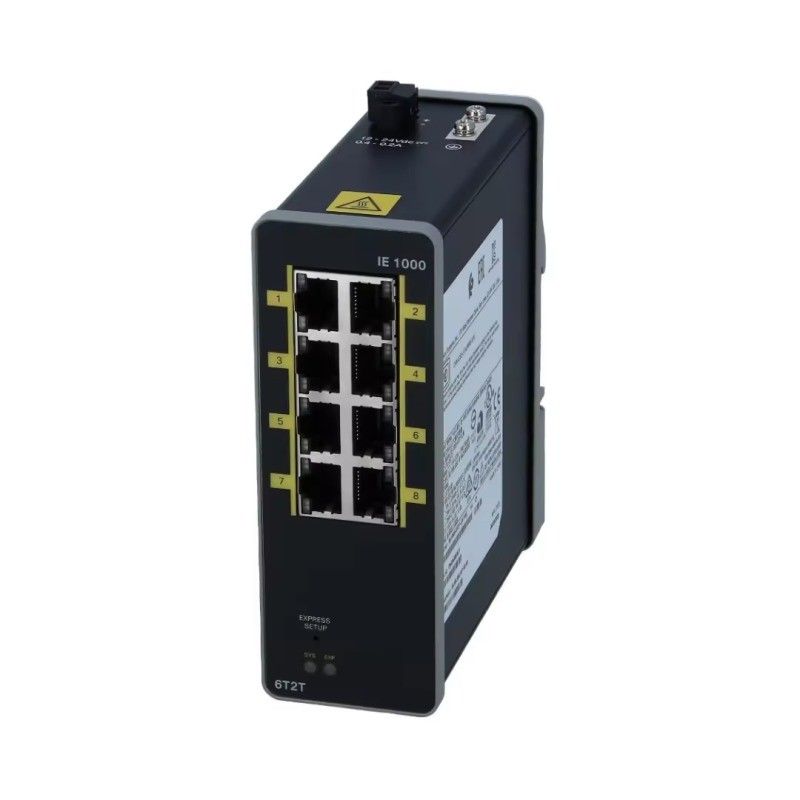 Nieuwe Industrial Ethernet 1000-serie GUI-gebaseerde L2 Network Switch met 8 FE koperen poorten IE-1000-6T2T-LM