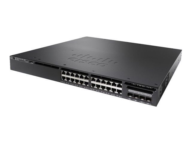 Cisco C3650 Series Network Switch 24 Gigabit Ethernet Port Data met 4x1G Uplink IP Services WS-C3650-24TS-E