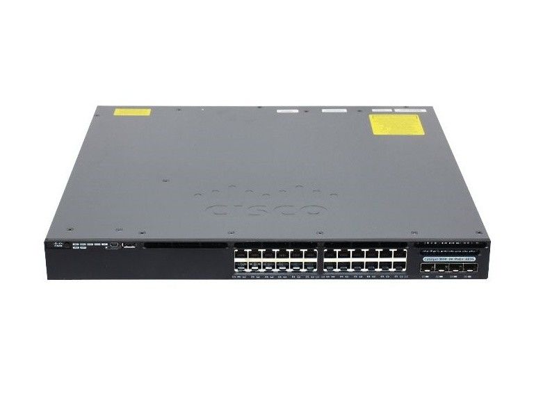 C3850 Series Cisco Network Switch 24 Ethernet POE+ Gigabit Switch WS-C3850-24P-L