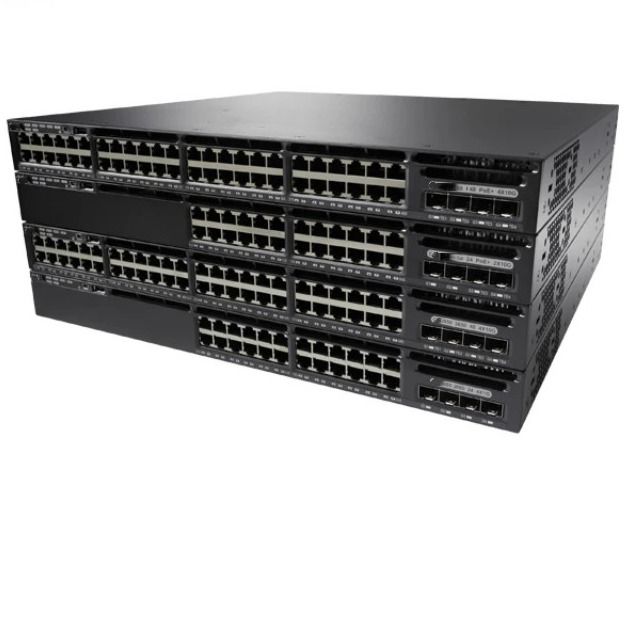 WS-C3650-48PS-S Cisco merk 3650 serie 48 Port Ethernet Switch 390W POE switch