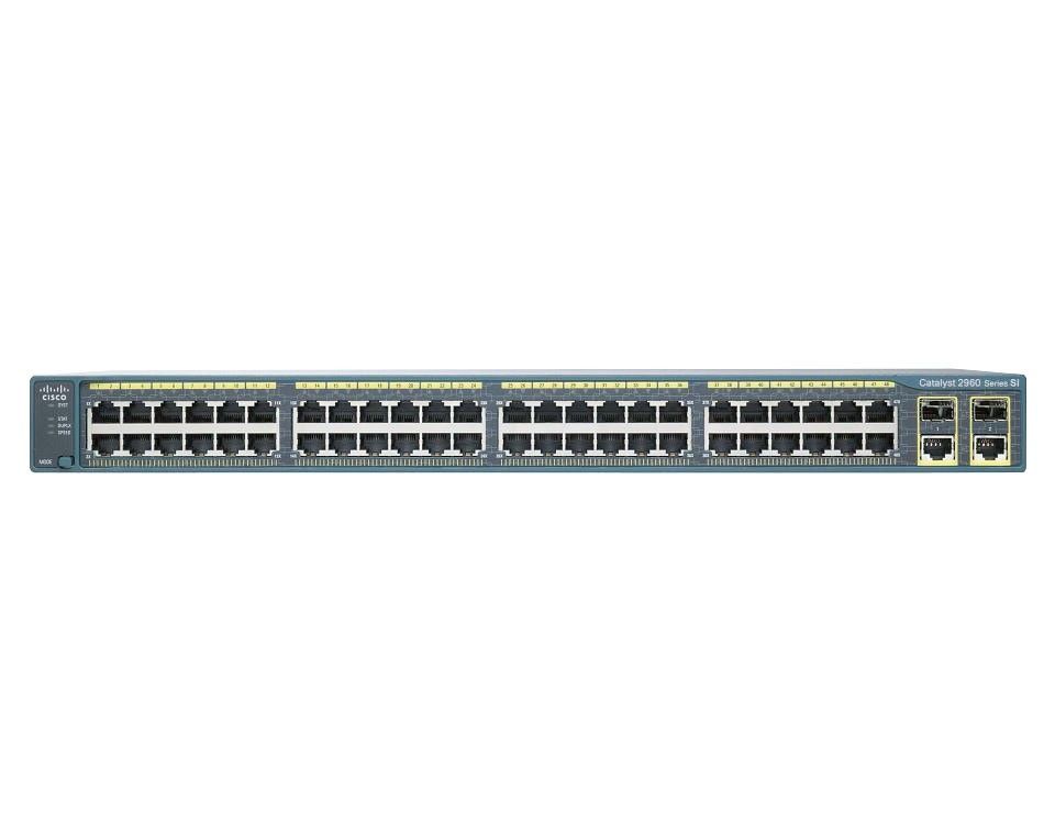 Cisco Catalyst 2960-Plus 48 poorts 10/100 LAN Base Switch WS-C2960+48TC-L met 2 SFP of 1000BASE-T