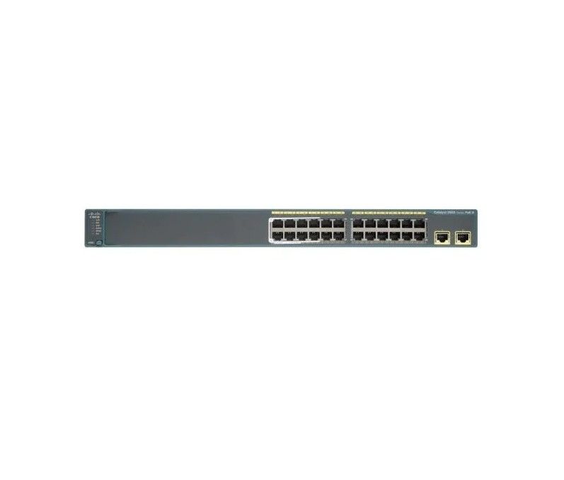 Cisco Catalyst C2960 serie 24 x 10/100 poort netwerk switch WS-C2960-24TT-L met 2 vaste Ethernet 10/100/1000 uplink poorten