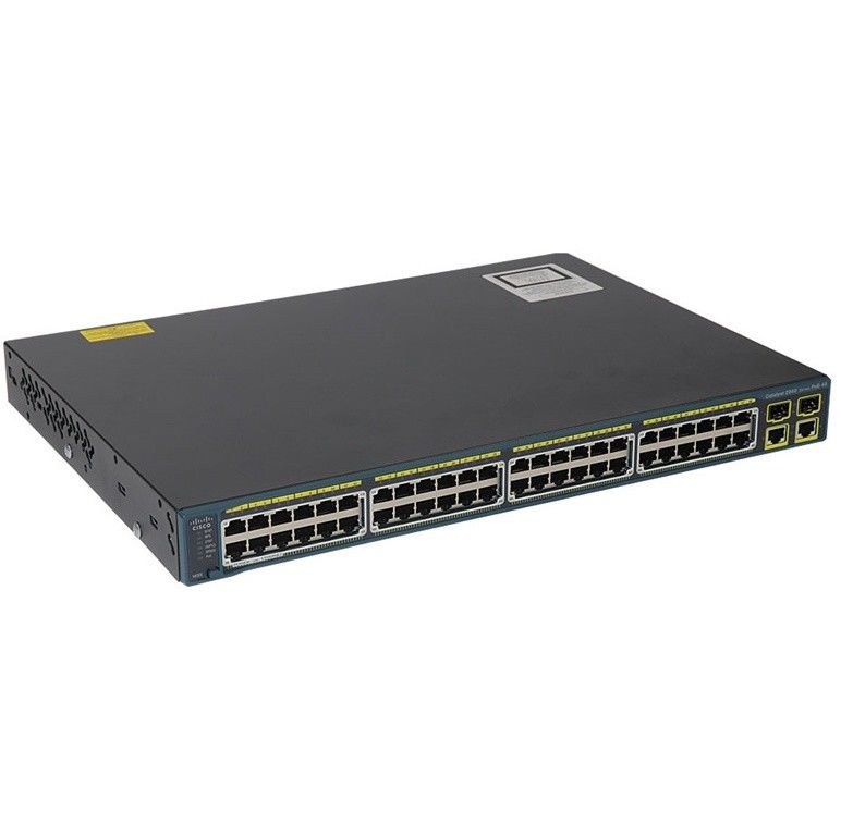 WS-C2960-48PST-L Cisco Catalyst 2960 Managed Switch 48 Port 10/100 POE SFP LAN Base met 2 x 10/100/1000 uplinks en 2 SFP uplinks