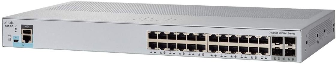 Cisco Catalyst 24-poort beheerde netwerkschakelaar Lan Lite WS-C2960L-24TQ-LL met 4 x 10G SFP