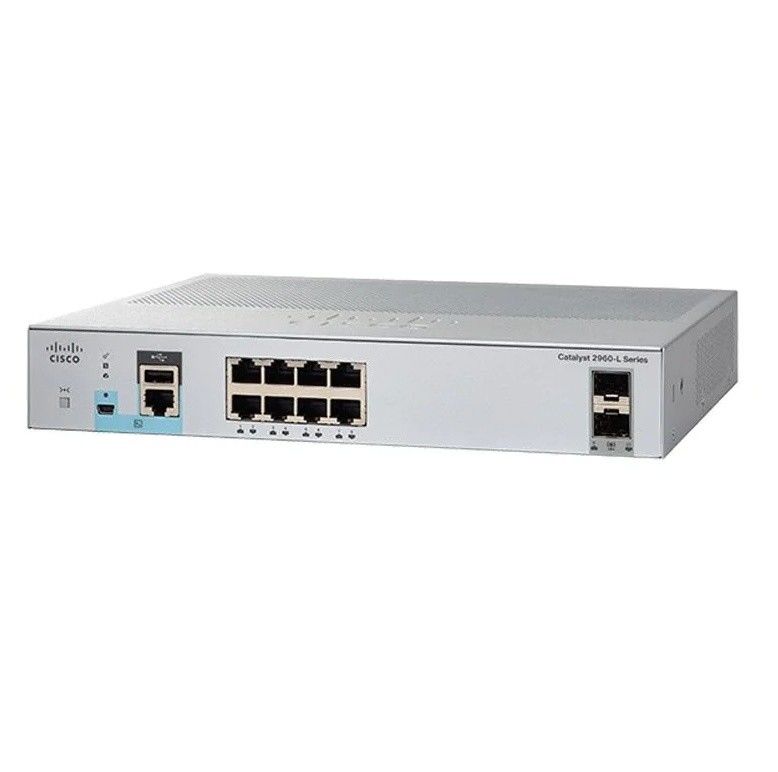 Cisco Catalyst 8 Gigabit Ethernet Port Managed Network Switch WS-C2960L-8TS-LL met 2 x 1G SFP