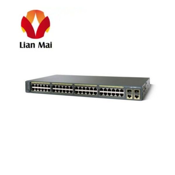 WS-C2960L-48TS-LL Cisco 2960L Switch 48 poorten Gigabit SFP 4X1G LAN Lite 104 Gbps