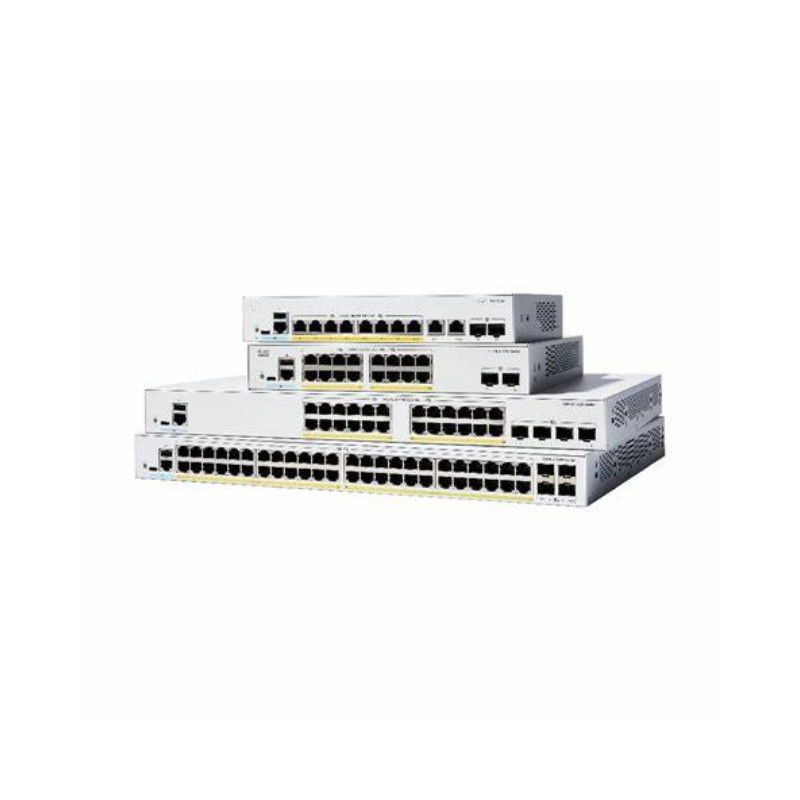 C1300 Series Switches 24 x 10/100/1000 Ethernet Ports PoE 370W Network Switch with 4x 1G SFP+ uplinks C1300-24FP-4G